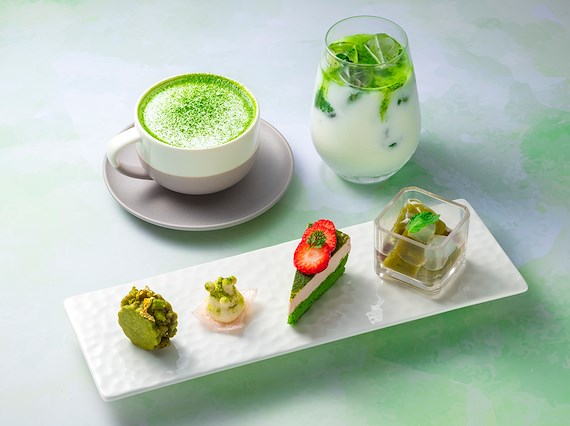 抹茶セレクション　抹茶スイーツアソート、抹茶ラテ